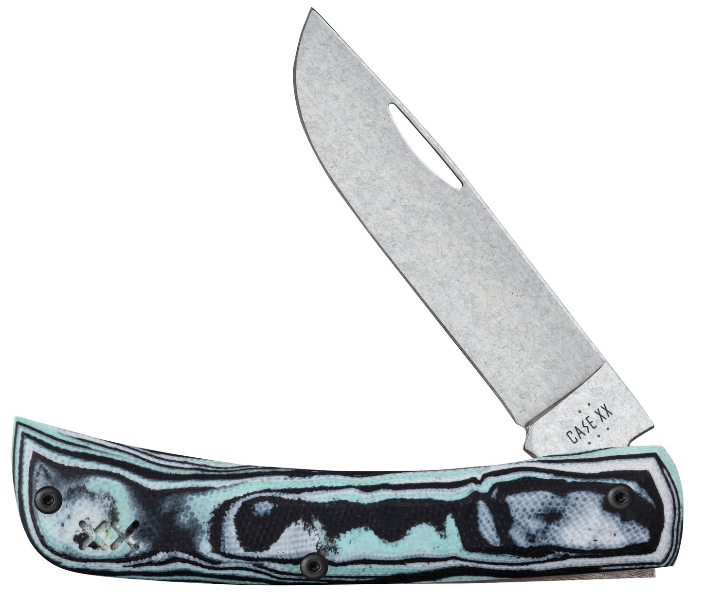 66384 SEAFOAM GREEN BURL G-10 SMOOTH SODBUSTER JR.