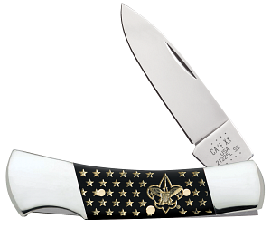 BSA Embellished Smooth Black Synthetic Lockback 18064 *