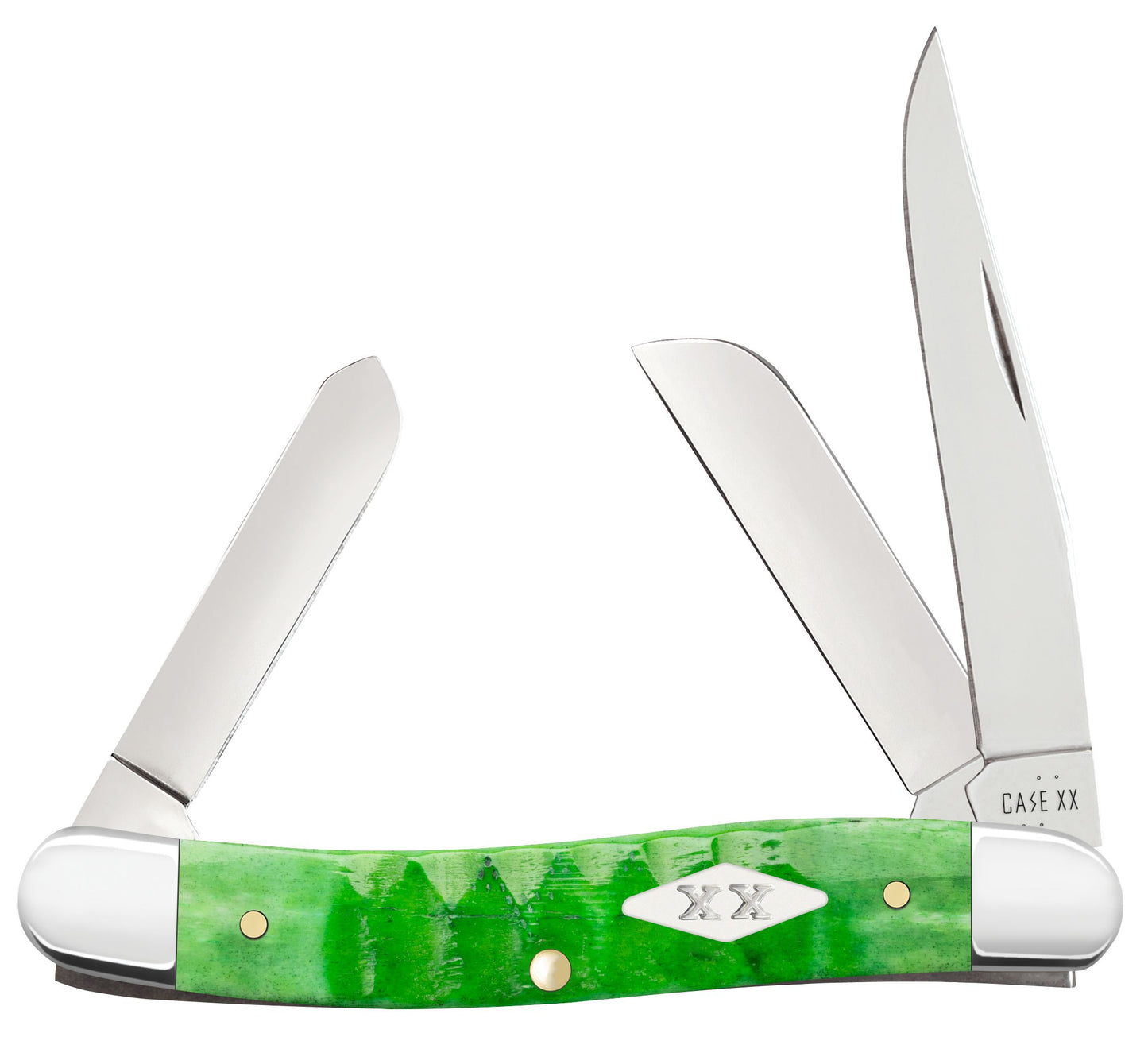 11442 BRIGHT GREEN BONE GATOR JIG MED STOCKMAN