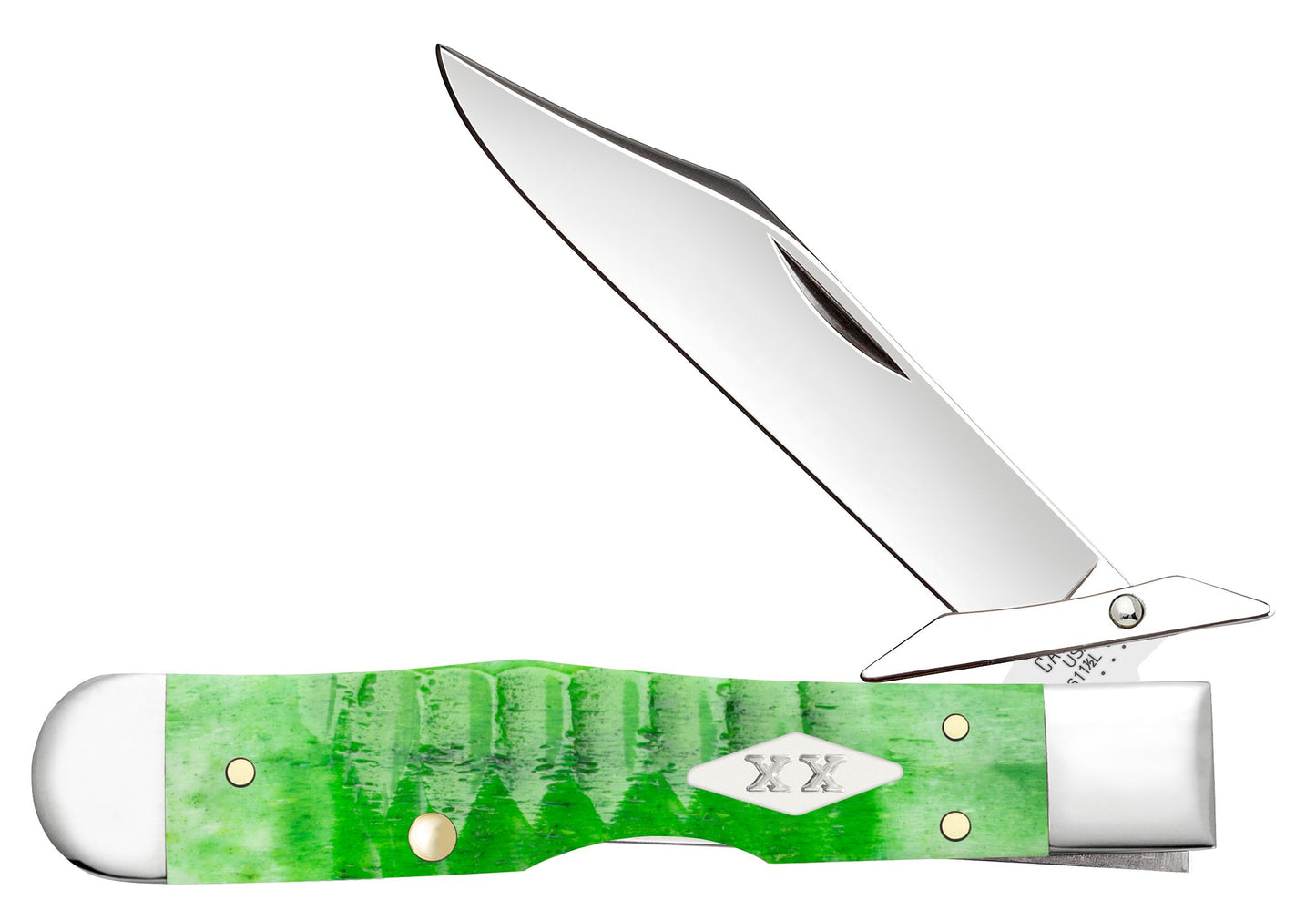 11446 BRIGHT GREEN BONE GATOR JIG CHEETAH CUB