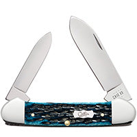 Pocket Worn Mediterranean Blue Bone Jig Canoe 51853