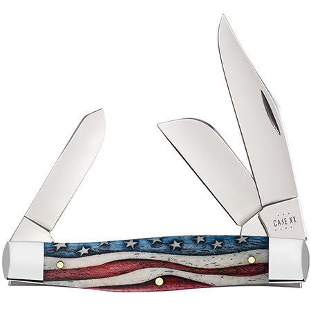 Star Spangled Series- Embellished Smooth Natural Bone Large Stockman 64142