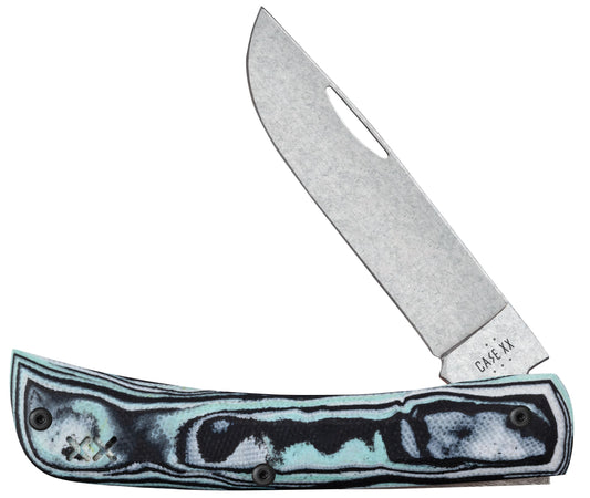 66384 SEAFOAM GREEN BURL G-10 SMOOTH SODBUSTER JR.
